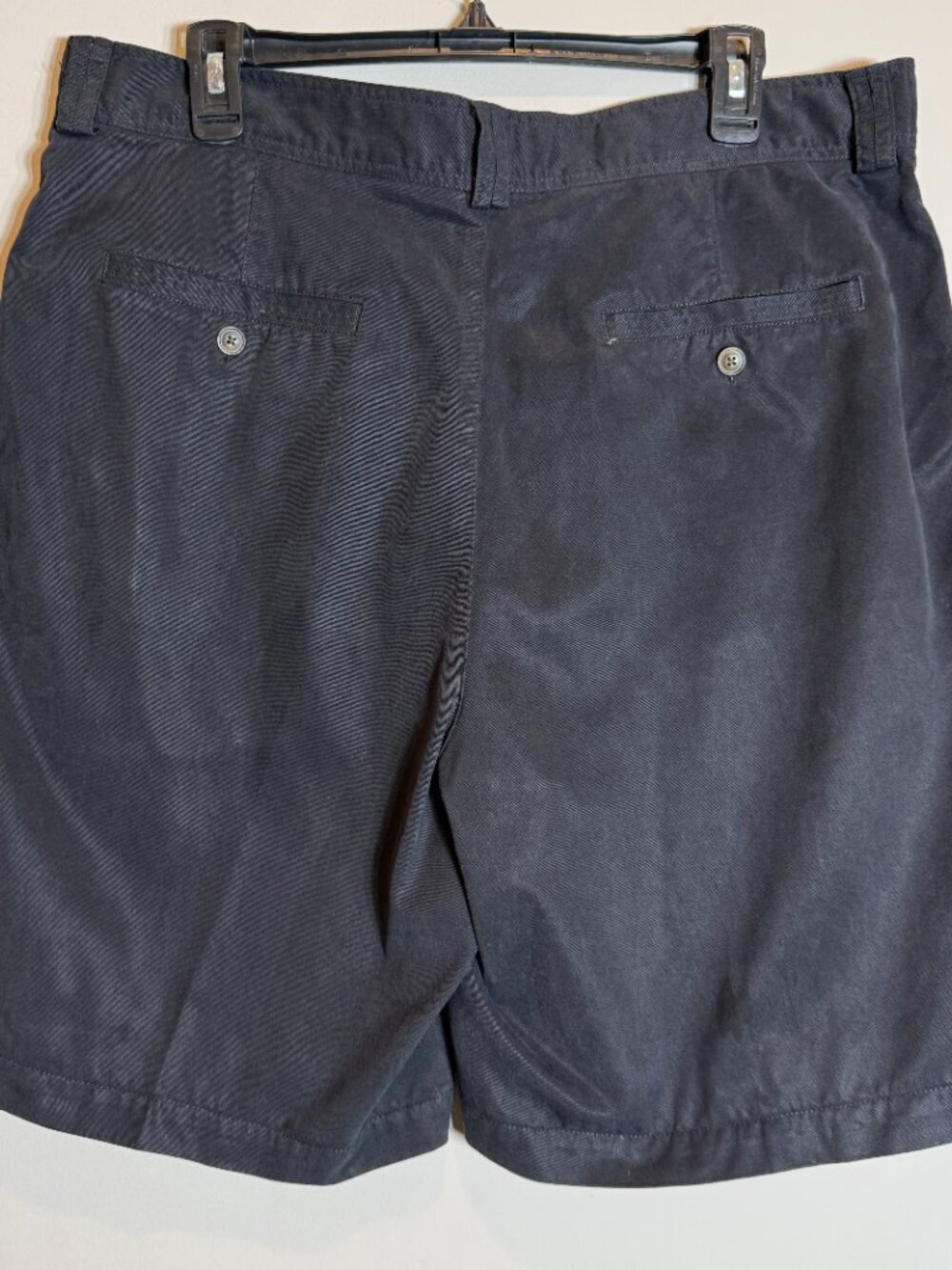 Vintage Tommy Bahama Flat Front Chino Shorts Men's 36 Black 9" Preppy Classic - Picture 6 of 9